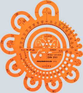 Rumold Abrundungsschablone, orange