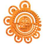 Rumold Abrundungsschablone, orange