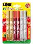 UHU Glitter Glue 6x 10 ml 3 Farben