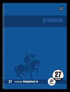 Staufen Collegeblock A4 80Bl 90g Lin27 Premium O blau lin mDR hfrei