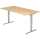 Sitz-Steh-Schreibtisch mit T-Fuß - 180 x 72-119 x 80 cm, Ahorn