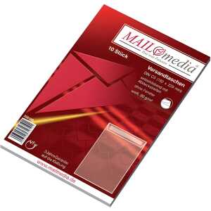 Versandtaschen C5 ohne Fenster, haftklebend, 90 g/qm, weiß, 10 Stück