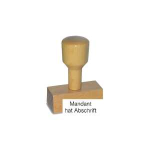 Vorgangsstempel - Mandant hat Abschrift