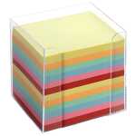 Folia Notizboxen - glasklar, ca. 700 Blatt - bunt...
