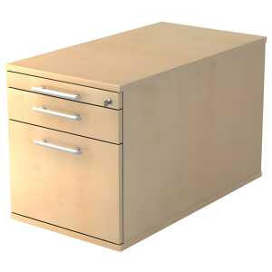 Rollcontainer - 42,8 x 51,2 x 80 cm, 1 Schub, Relinggriff, Ahorn