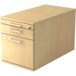 Rollcontainer - 42,8 x 51,2 x 80 cm, 1 Schub, Relinggriff, Ahorn