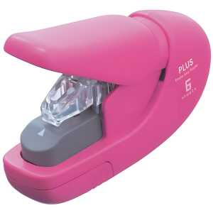 Plus Japan Heftgerät klammerlos - pink, bis 5 Blatt