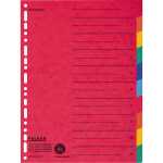 Zahlenregister - 1-10, Karton farbig, A4, 5 Farben, gelocht Orgadruck