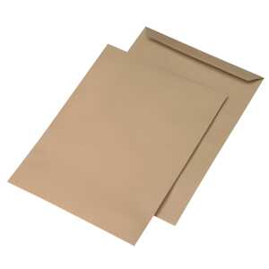 Versandtaschen E4, ohne Fenster, gummiert, 130 g/qm, braun, 250 Stück