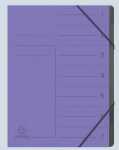 Exacompta EXACOMPTA Ordnungsmappe - 7 Fächer, A4, Karton, violett