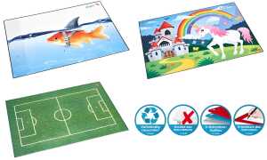 Motiv-Poster Schreibunterlage Fußballfeld, 40x53cm