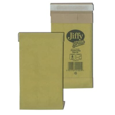 Jiffy Papierpolstertasche Größe 00 - 120 x 229mm, braun