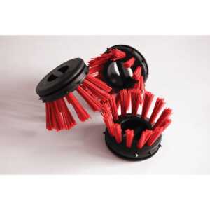 MILTEX Rundbürsten Ø 30 rot - zum Einsatz in Ringgummimatten, 10 Stück