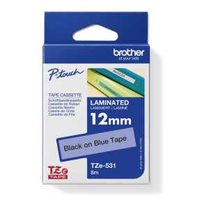 Brother Schriftbandkassette P-touch 12 mm x 8 m (B x L) blau schwarz