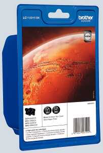 Inkjetpatrone 2ST HY schwarz BROTHER LC1100HYBKBP2DR