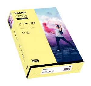 TECNO Multifunktionspapier tecno colors A4, 80 g/qm hellgelb, 500 Bl