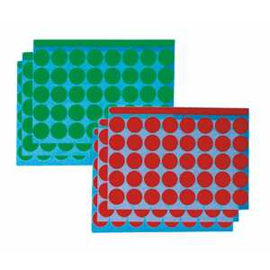 FRANKEN Markierungspunkt 19mm Papier grün, rot 1.040 Etik./Pack.