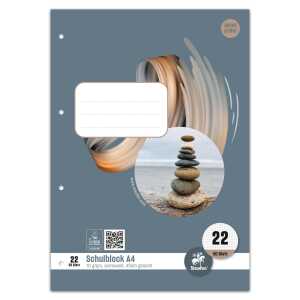 Staufen Schulblock A4 50Bl 70g Lin22 Style kariert