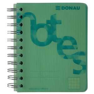 DONAU Collegeblock PP Cover - A6, kariert, grün