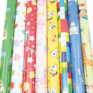 ZÖWIE Geschenkpapier Rolle 2m x70cm Kinder Motive