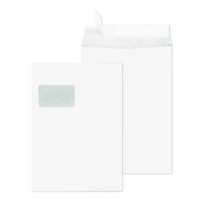 SECURITEX Versandtasche C4 mit Fenster, 130 g/qm, haftklebend, 100St