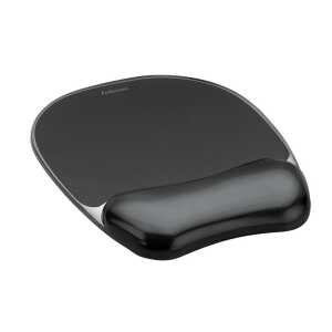 Handgelenkauflage mit Mauspad Crystal Gel - 202 x 32 x 230 mm, schwarz