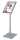 Franken Prospektständer Alu - A4, 80 cm, silber