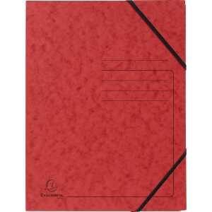 Exacompta EXACOMPTA Sammelmappe - A4, 355 g/qm, Gummizug, rot