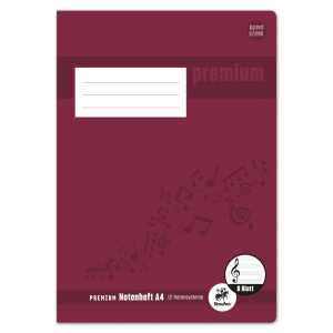 Staufen Notenheft A4 8Bl 90g 12 Notensysteme Aquarius