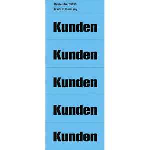 Inhaltsschilder Kunden - Beutel mit 100 Stück, blau