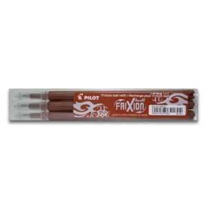 PILOT Tintenrollermine FriXion BLS-FR7 - 0,4 mm, braun, 3er Pack