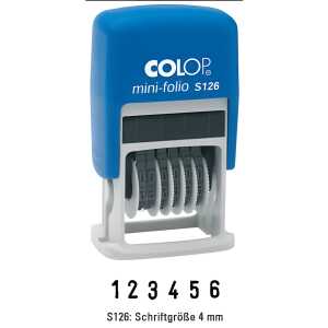 COLOP Mini-Dater - 4 mm Ziffernstempel, 6 Bänder