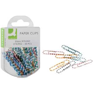 Q-Connect Aktenklammern - 50 mm, 30 Stück zebra