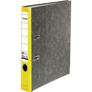 Falken FALKEN Recycling-Wolkenmarmor-Ordner A4, gelber Rücken 50mm