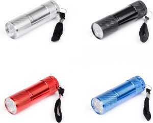OOTB Metall-Taschenlampe mit 9 LED ca. 85 cm