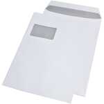Versandtaschen C4 , mit Fenster, haftklebend, 100 g/qm, weiß 250 Stück