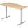 Sitz-Steh-Schreibtisch mit T-Fuß - 160 x 72-119 x 80 cm, Ahorn
