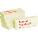 BIZSTIX Haftnotizen "Achtung Fristablauf am" 75 x 35 mm, 5x 100 Blatt