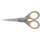 Schere Titanium Super, abgerundet, asymmetrisch, grau/gelb, 13cm