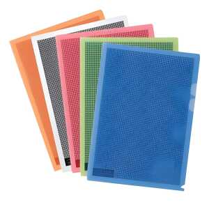 Plus Japan Aktenhülle Camouflage - A4, farbig sortiert, 5 Stück