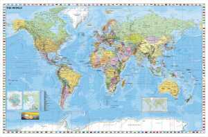 Wandtafel Weltkarte FRANKEN KA600WP