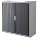 Rollladenschrank easyOffice 1-Meter Schrank 2 Fachböden grau/anthrazit