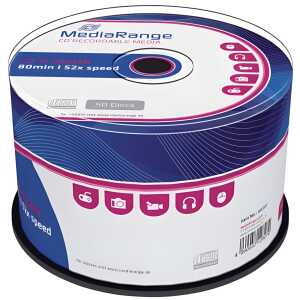 CD-R Rohlinge - 700MB/80Min, 52-fach/Spindel, Packung mit 50 Stück