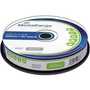 MediaRange DVD-R - 4.7GB/120Min, 16-fach/Spindel, Packung mit 10 Stück