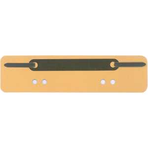 Q-Connect Heftstreifen aus Karton, kurz - gelb, 25 Stück