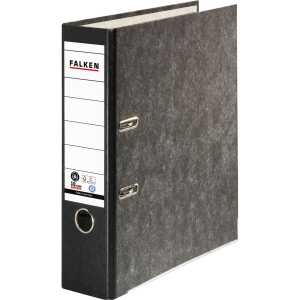 Falken FALKEN Recycling-Wolkenmarmor-Ordner A4, schwarzer Rücken 80mm
