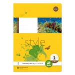 Staufen Schulheft A5 32Bl 80g Lin2 Style 4/4/4mm farb...
