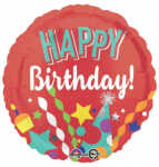 Folienballon Happy Birthday 3514301 D43cm