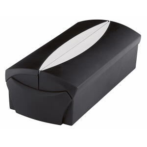 Visitenkartenbox für 500 Visitenkarten, Box+Etui, schwarz-lichtgrau