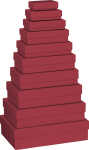 Geschenkkarton dunkelrot 53 7842 22 10tlg Flach